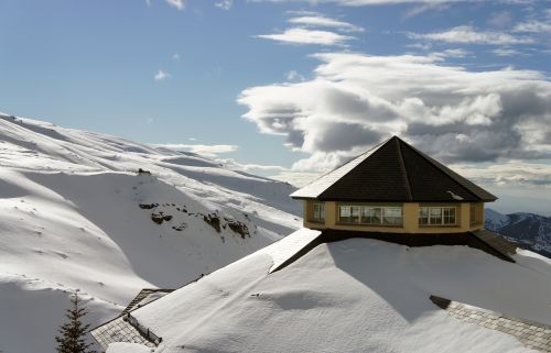snow roof mountain