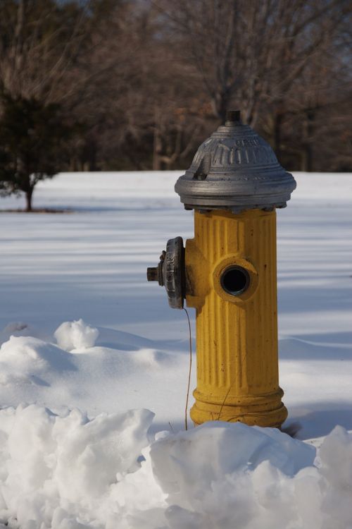 snow hydrant yellow