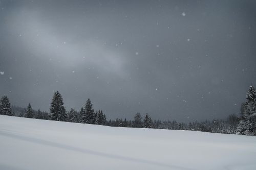 snow night sky