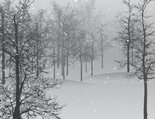 snow scene trees