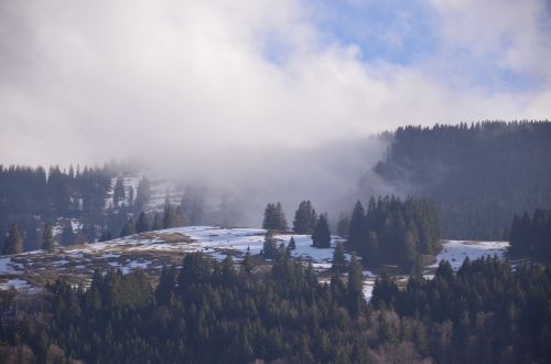 snow winter sky