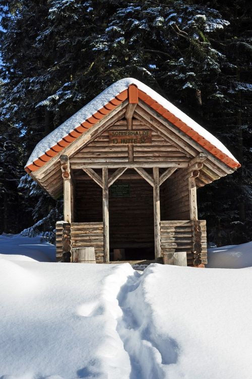 snow hut winter
