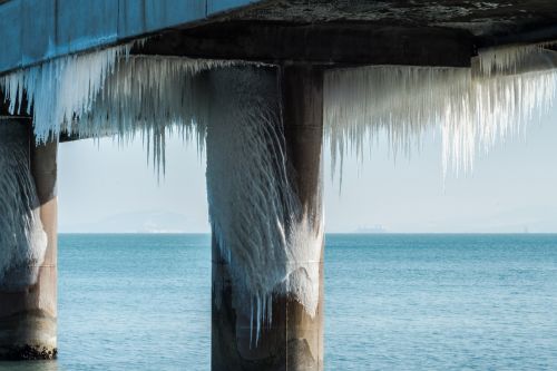 snow sea winter