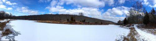 snow lake landscape