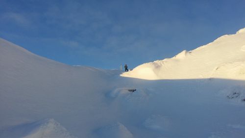 snow downhill skiing sky