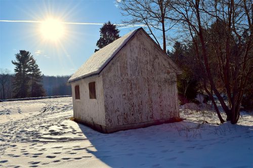 snow house sun