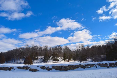 snow field blue