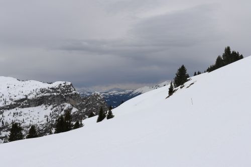 snow mountains landscape