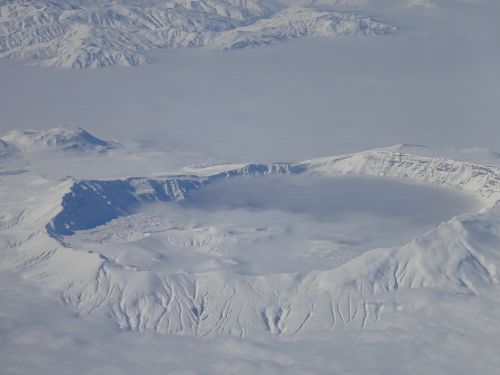 snow aerial photograph mountain