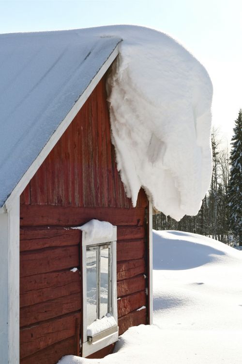 snow winter house