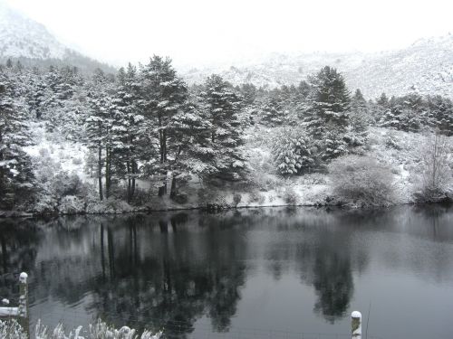 snow winter lake
