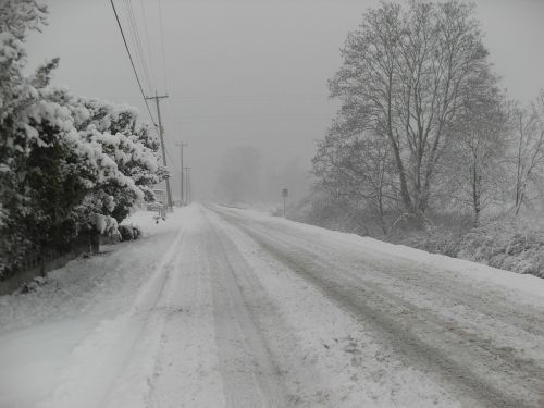 snow road winter