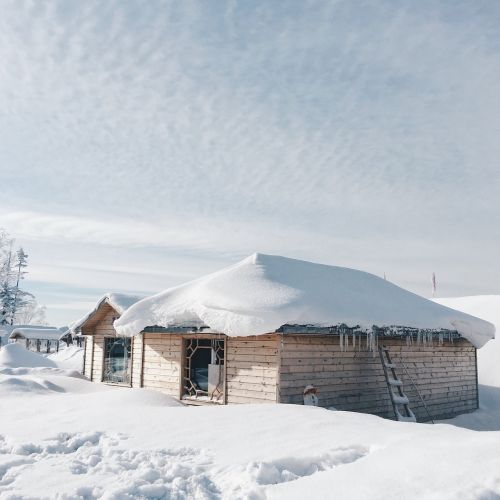 snow winter house