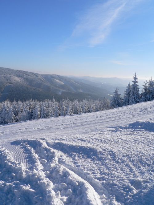 snow winter the ski slope