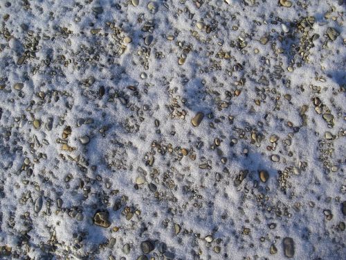 snow stones ground