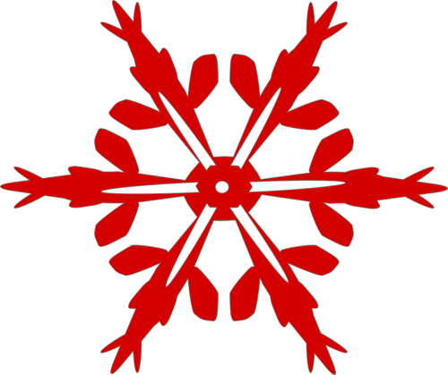 snow flake red