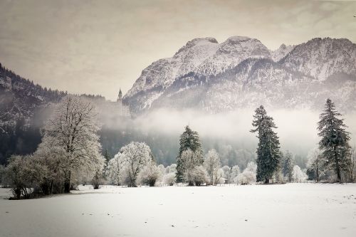 snow winter mountain