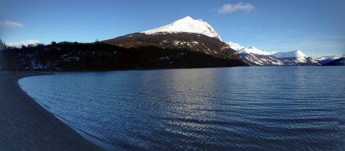 snow body of water lake