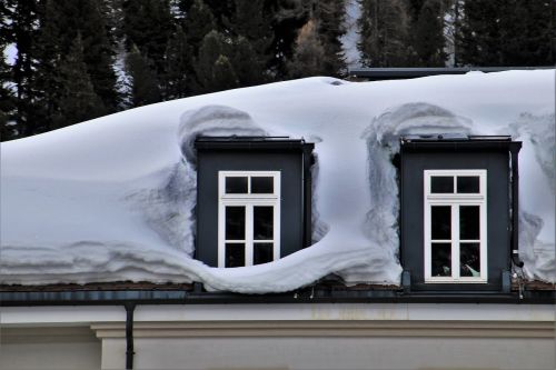 snow attic facade