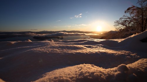 snow  sunrise  winter