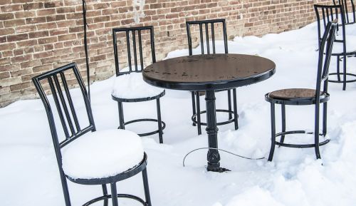 snow table chair