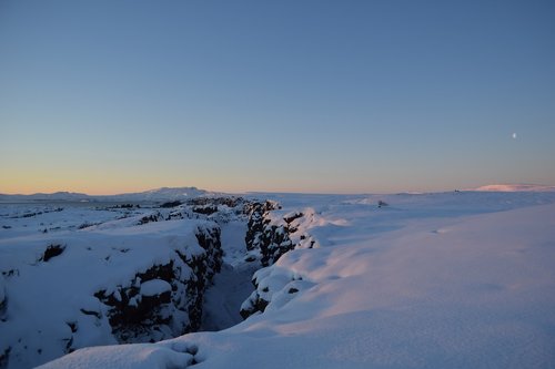 snow  iceland  sunrise