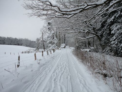 snow winter path