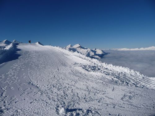 snow hiking winter