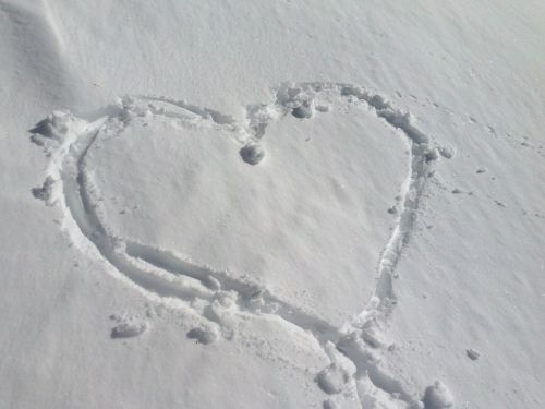 snow heart love