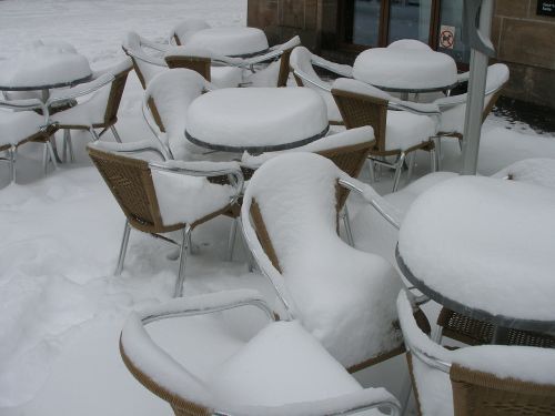 snow winter chair