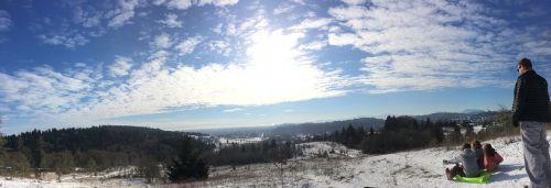 snow panoramic sky