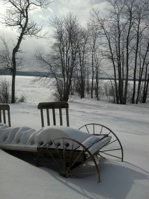 snow wagon scenery