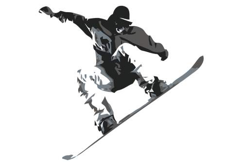 snow boarder skying sport