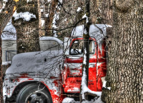 Snow Covered Truck