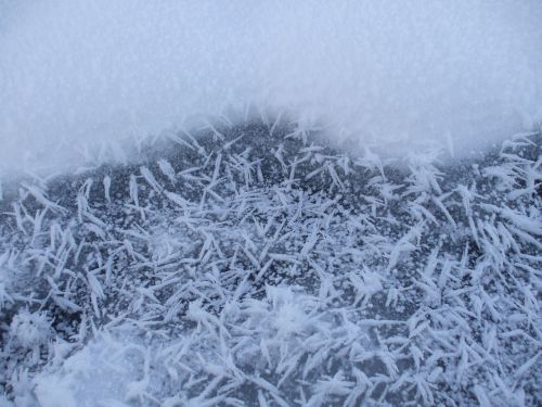 snow crystals frost frozen