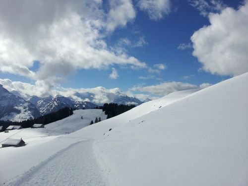 snow landscape white mountain landscape snow and blue sky