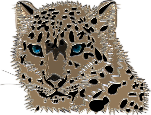 snow leopard metallizer art