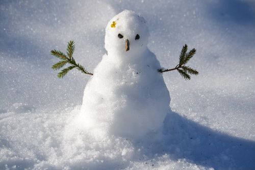 snow man snow winter