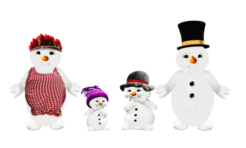 snow man family parents