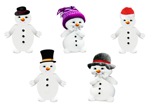 snow man winter isolated