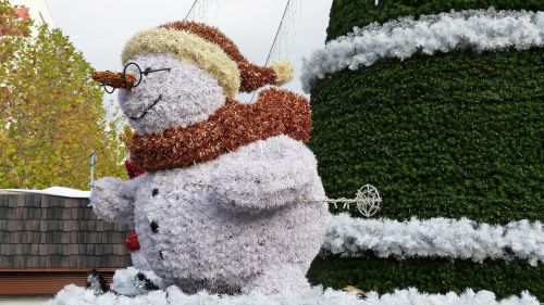 snow man decorated christmas