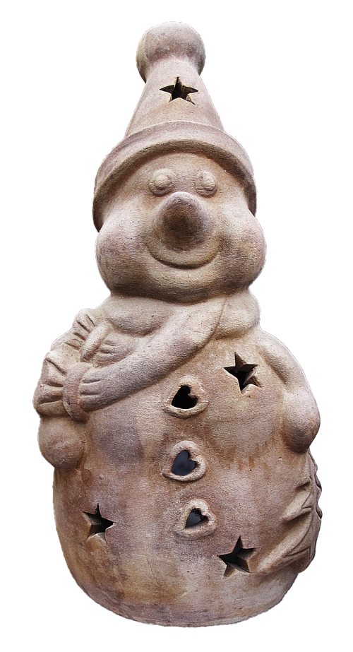 snow man ceramic figure