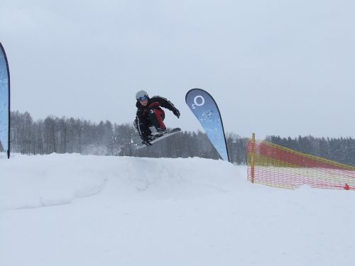 snowboard child jump