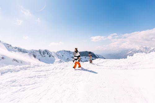 snowboard girl winter