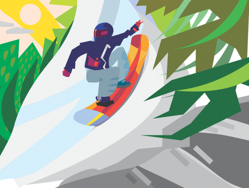 snowboard snowboarding sunny