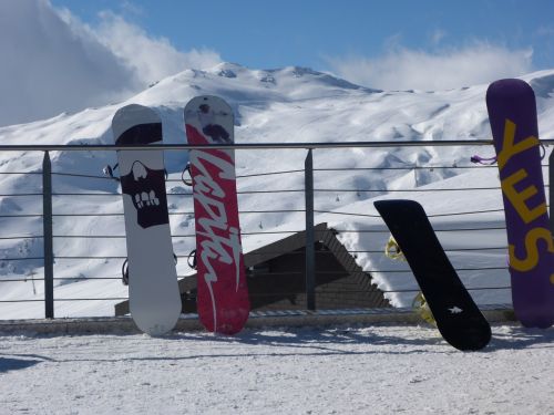 snowboards snow alps
