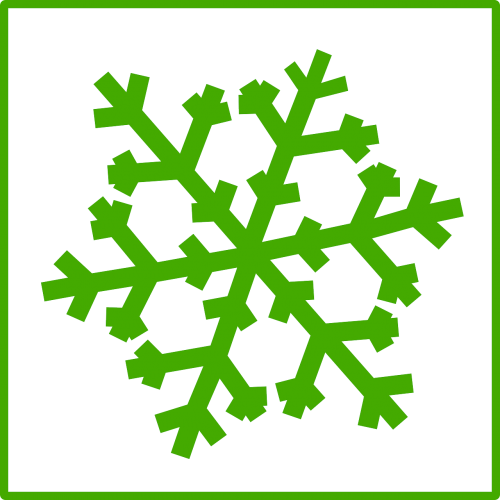 snowflake green snow