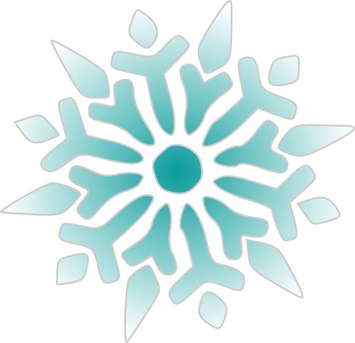 snowflake crystal blue