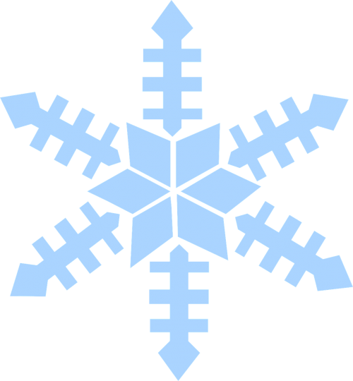 snowflake blue winter