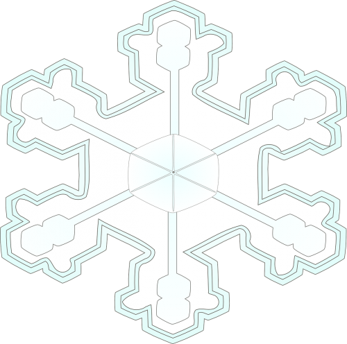snowflake blue crystal